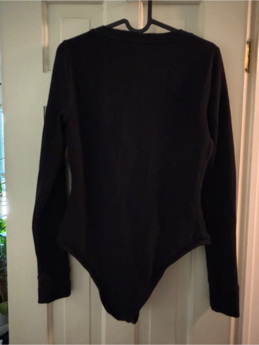 Sweaty Betty -Black Long-Sleeve Henley Bodysuit - , Women Tops Size S